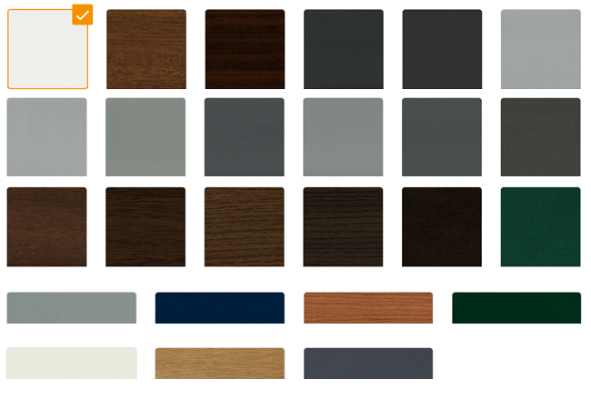 différentes couleurs et décors carreaux du configurateur