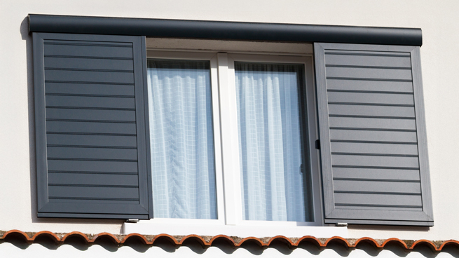 Aluminium Fensterläden zum schieben