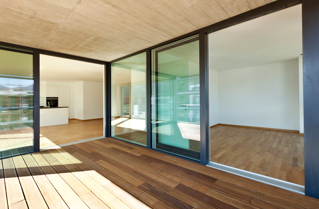Fenstertür schafft helle Räume