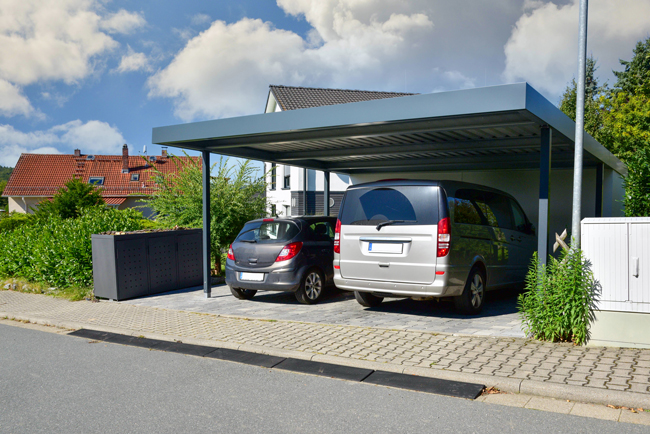 Ein Carport für zwei Autos