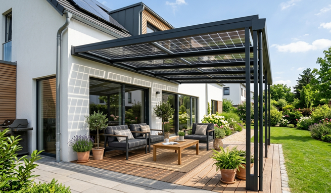 Terrassenüberdachung Photovoltaik