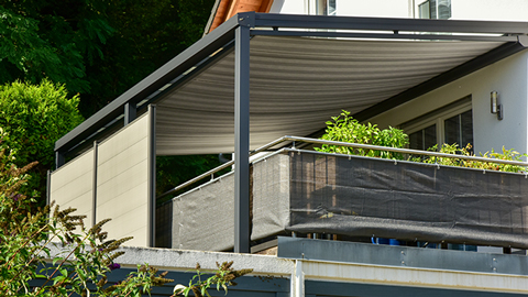 Toit-terrasse comme protection solaire