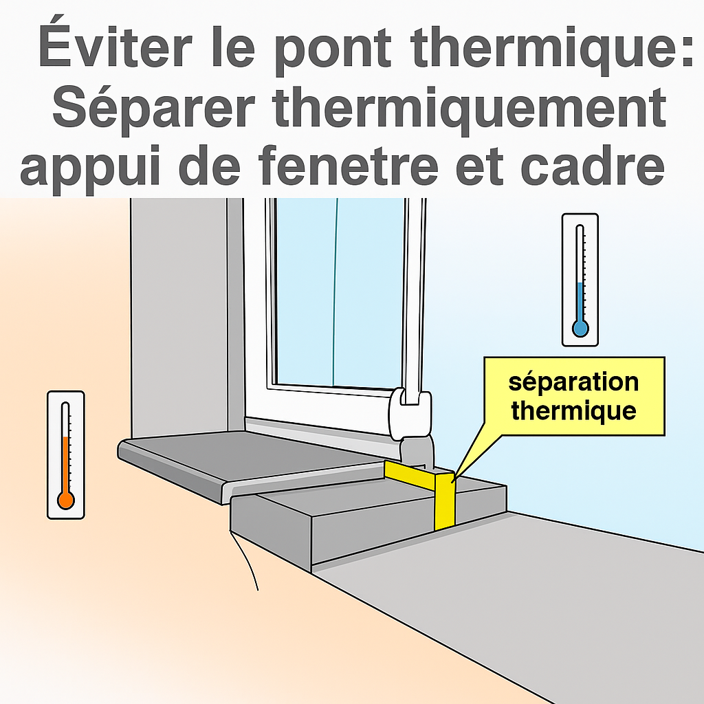 Infobild Wärmebrücken können vermieden werden. Fensterbank und Fensterrahmen termisch trennen