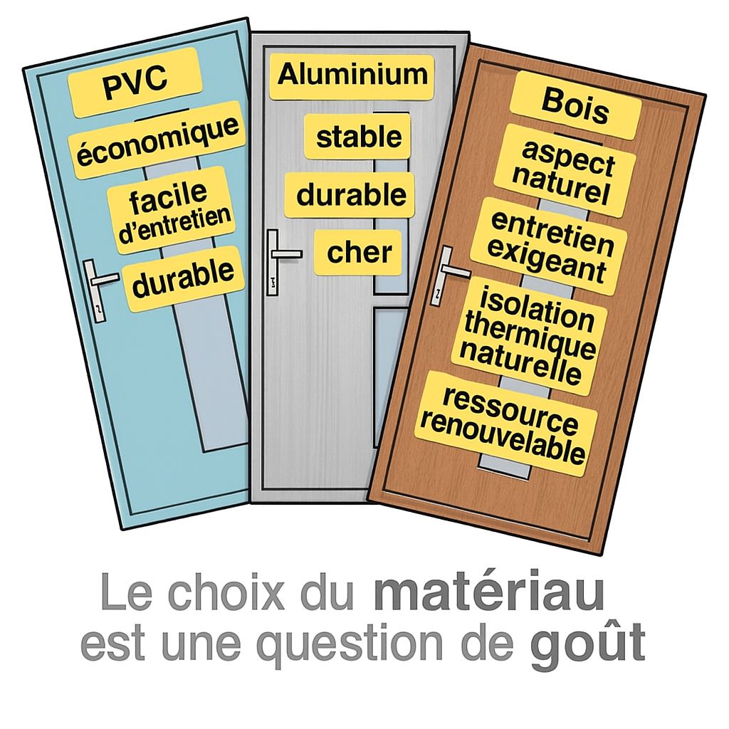 Image d'information : le choix du matériau des portes d’entrée est une question de goût