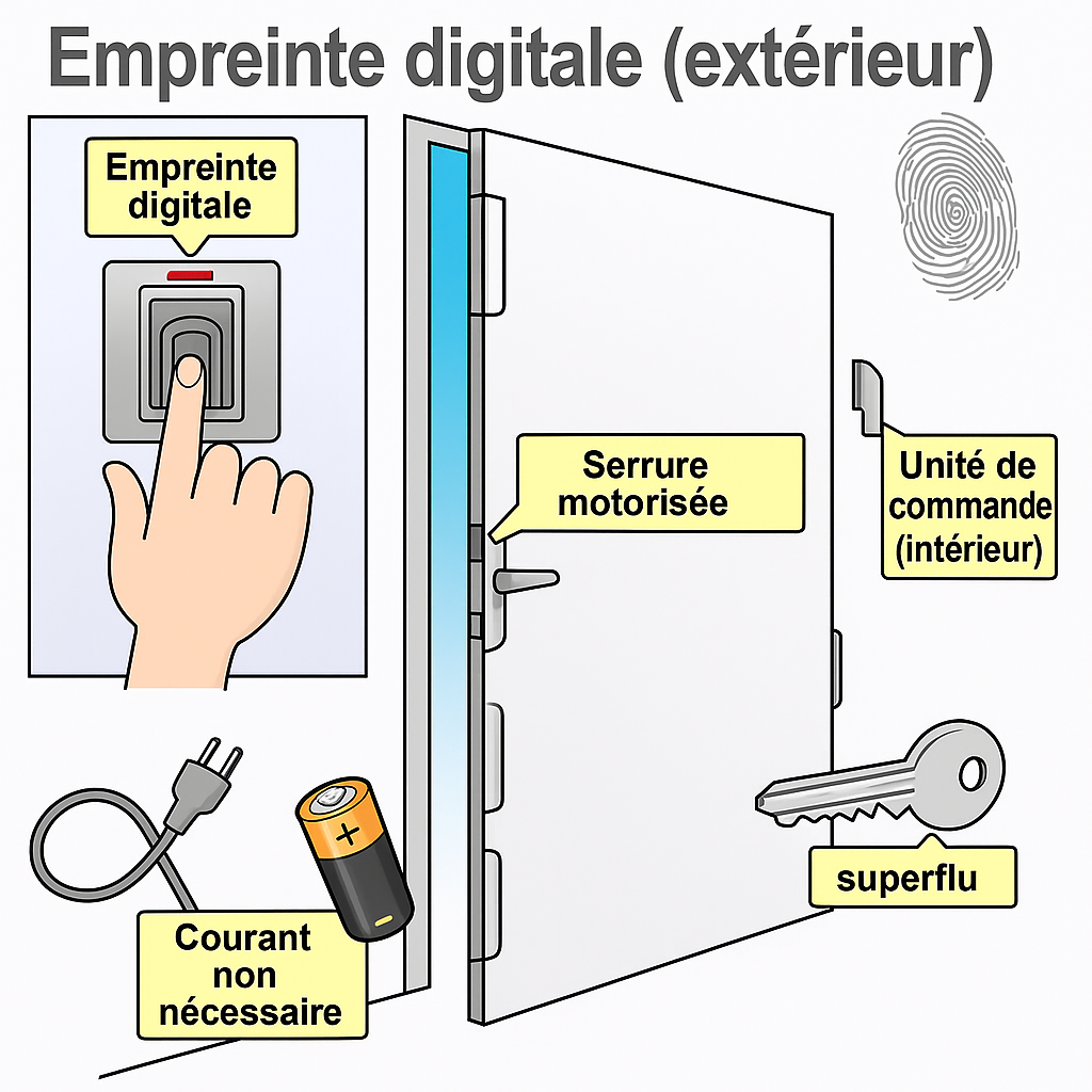 Infobild Wie funktioniert die Türöffnung per Fingerprint
