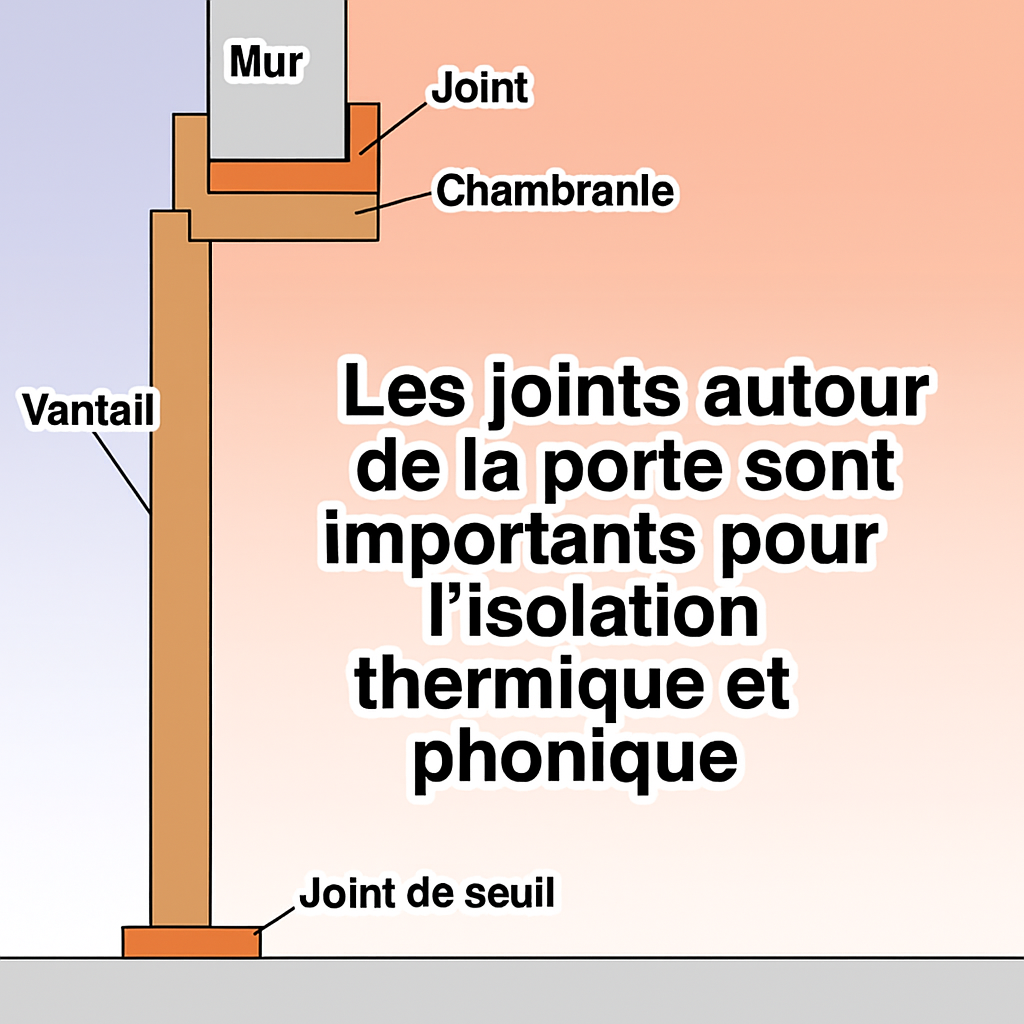 Image d'information Les joints sont importants pour la protection thermique et acoustique