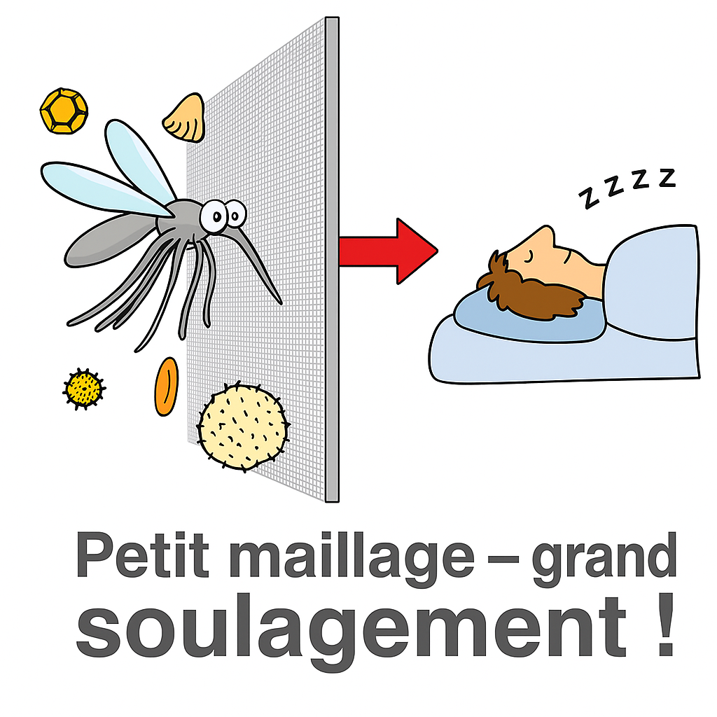 Infobild Insektenschutz ein kleines Gitter aber eine große Erleichterung