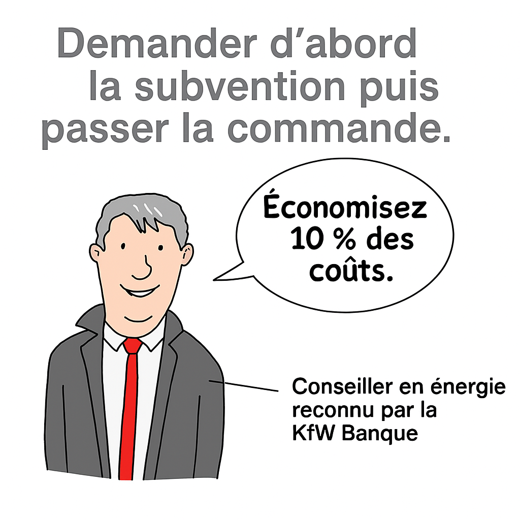 Image d'information : Demander d'abord la subvention puis passer la commande