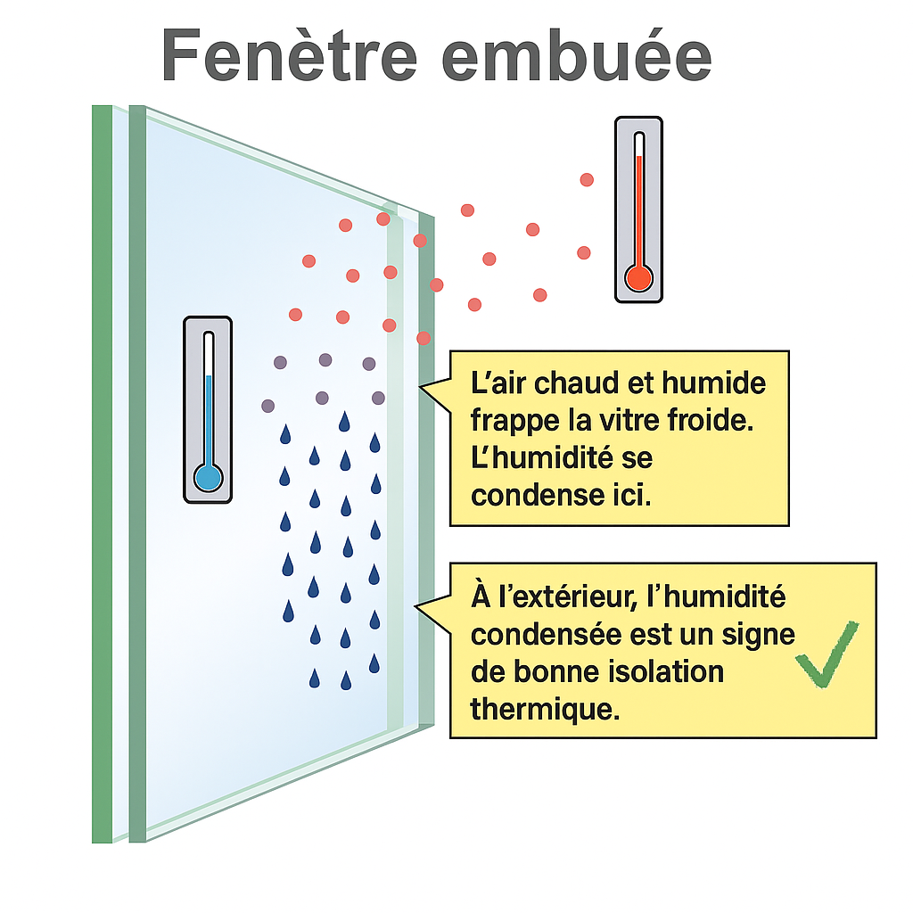 Image d'information Pourquoi les fenêtres s'embuent