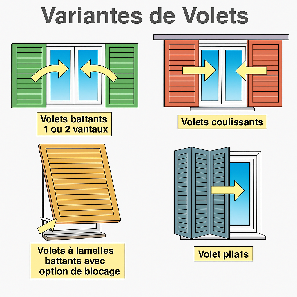 Infobild Die Fensterläden Varianten