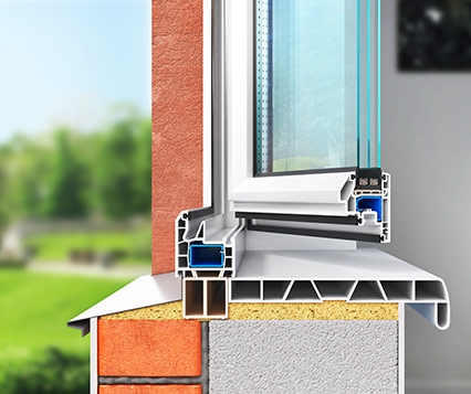 Querschnitt Wand mit Fenster