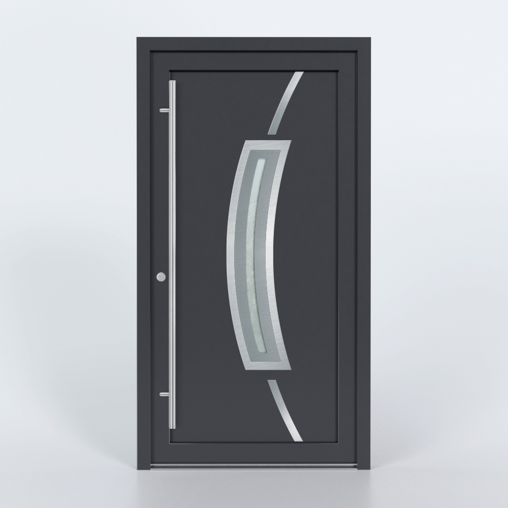 Türfüllung Design 1141 in Anthrazit mit Glaseinsatz