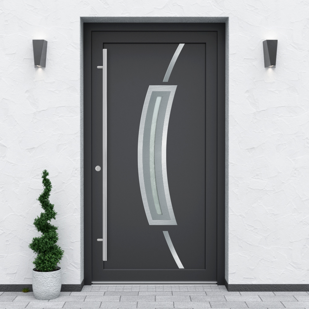 Türfüllung Design 1141 in Anthrazit mit Glaseinsatz