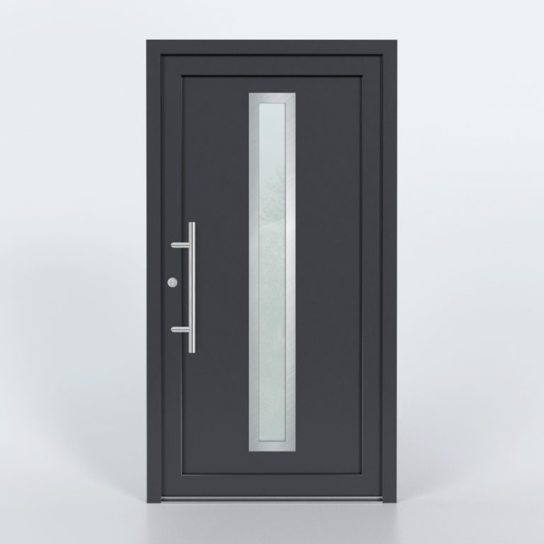 Türfüllung Design 840 in Anthrazit mit schmalem Glaseinsatz