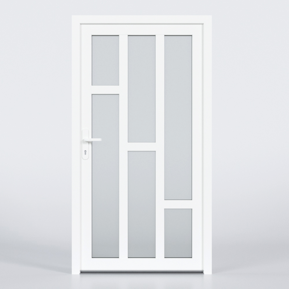 Nebeneingangstür aus Kunststoff im Design N60