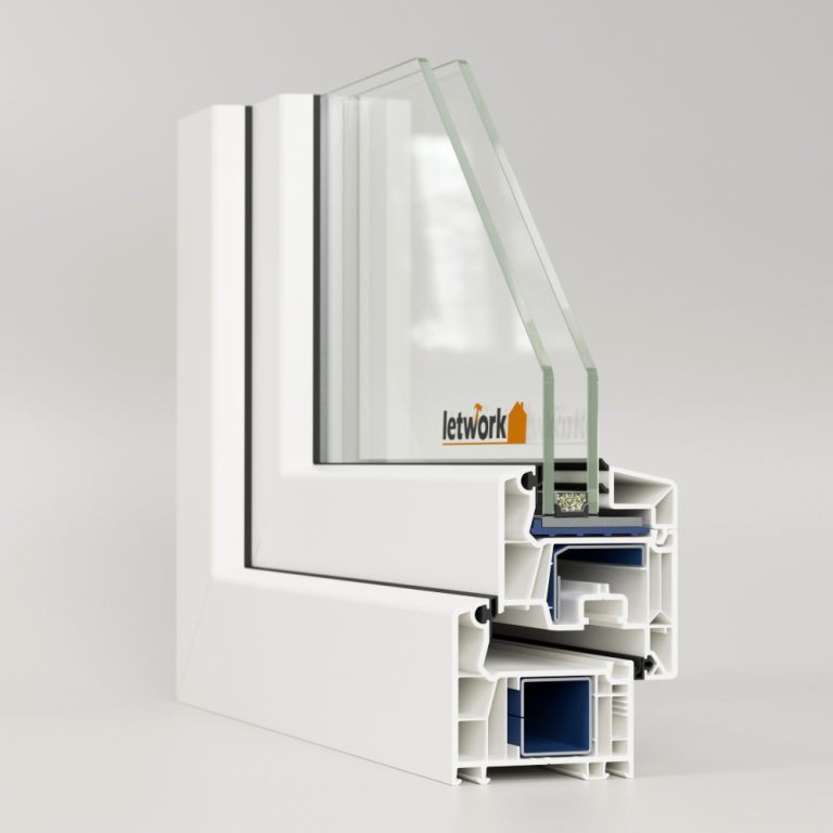 VEKA Kunststofffenster Softline 76 AD Fensterecke mit Anschlagsdichtung