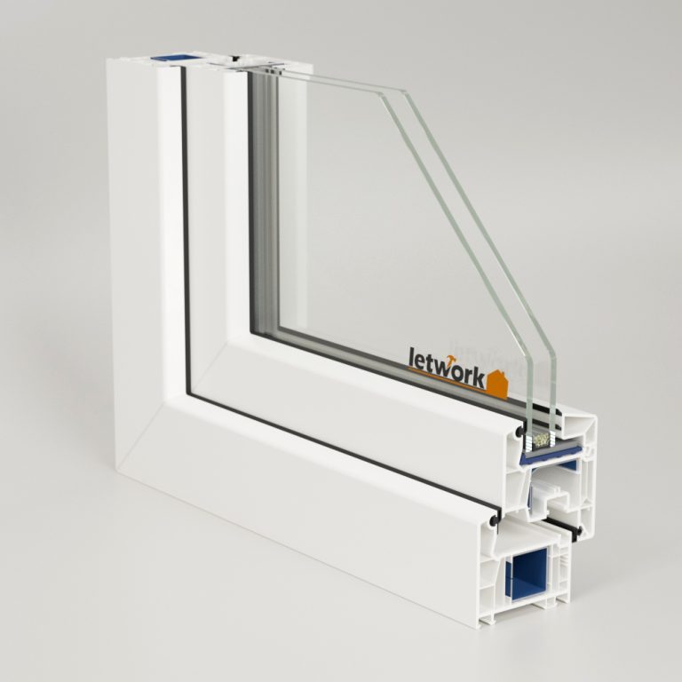 VEKA Kunststofffenster Softline 76 AD Fensterecke mit Anschlagsdichtung