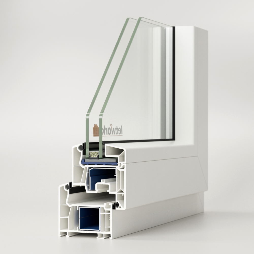 VEKA Kunststofffenster Softline 76 AD Fensterecke mit Anschlagsdichtung