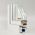 Aluplast Ideal Neo 76 MD Kunststofffenster Profilecke mit Mitteldichtung