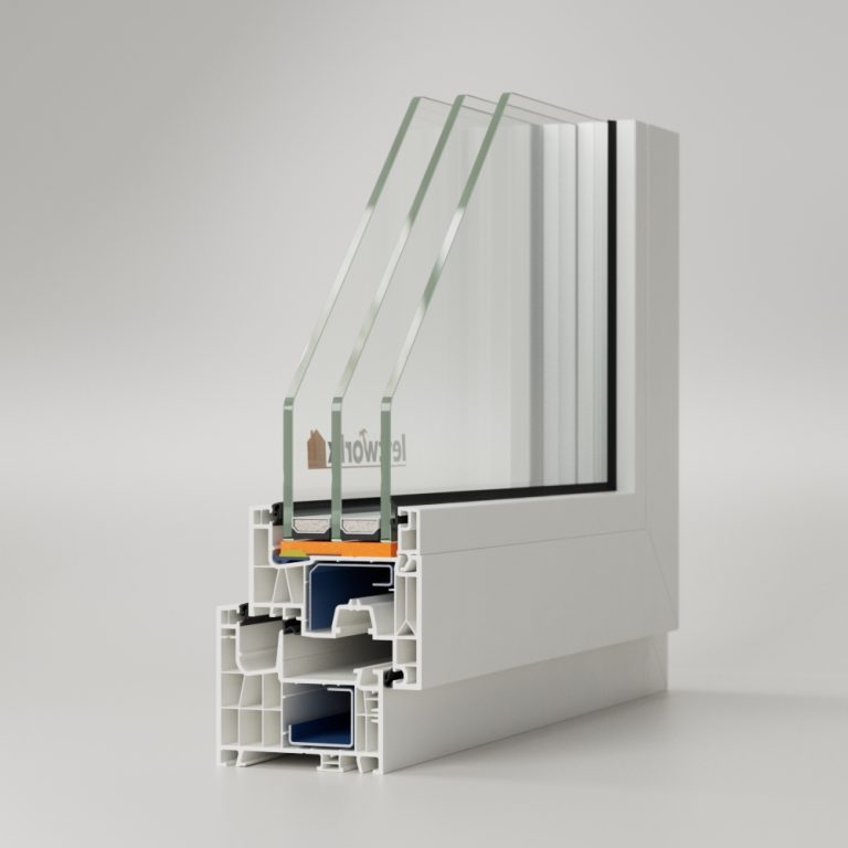 Aluplast Ideal 76 NEO Kunststofffenster Profilecke Innen