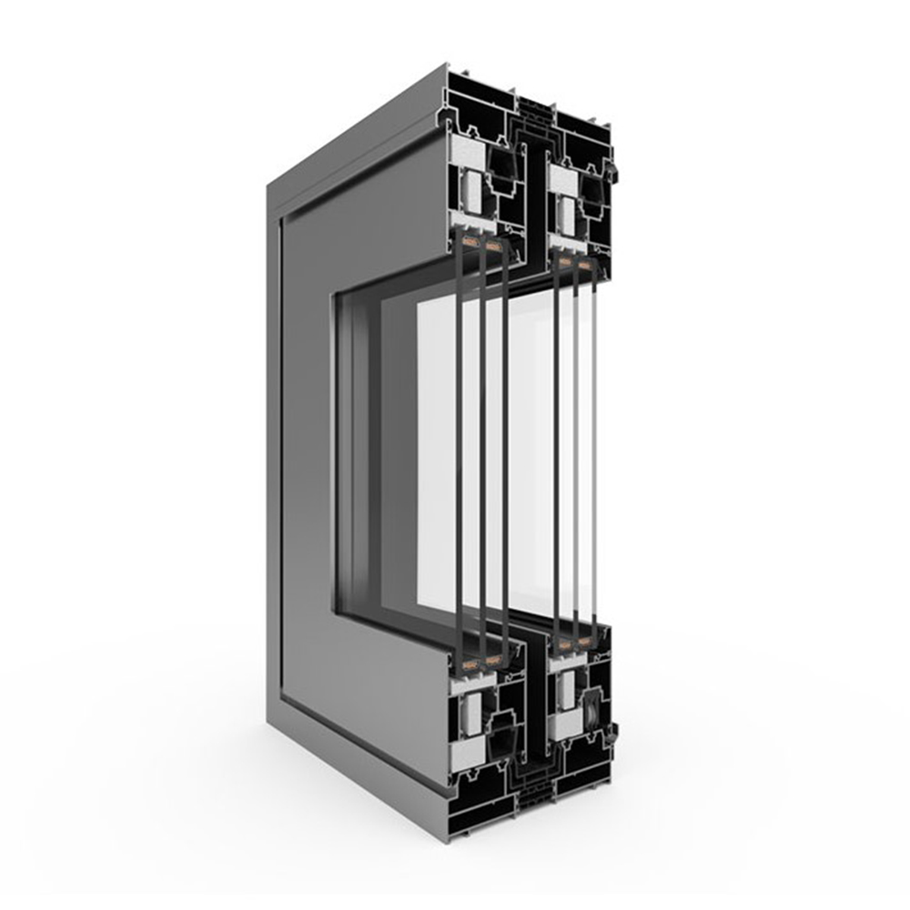 Baie levante-coulissante en aluminium Aluprof MB-77 HS avec triple vitrage