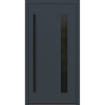 Aluminium-Haustür Feldmann und Mayer P90 und SL75 Design Blackline RC2 M24 in Anthrazit RAL7016 mit Glaseinsatz