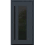 Aluminium-Haustür Feldmann und Mayer P90 und SL75 Design Blackline RC2 M28 in Anthrazit RAL7016 mit Glaseinsatz