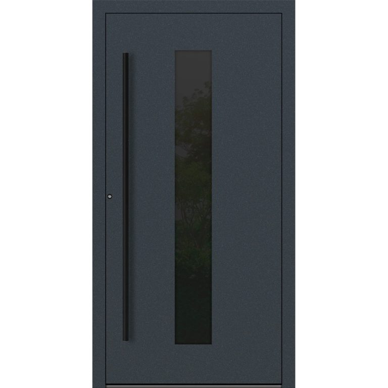 Aluminium-Haustür Feldmann und Mayer P90 und SL75 Design Blackline RC2 M35 in Anthrazit RAL7016