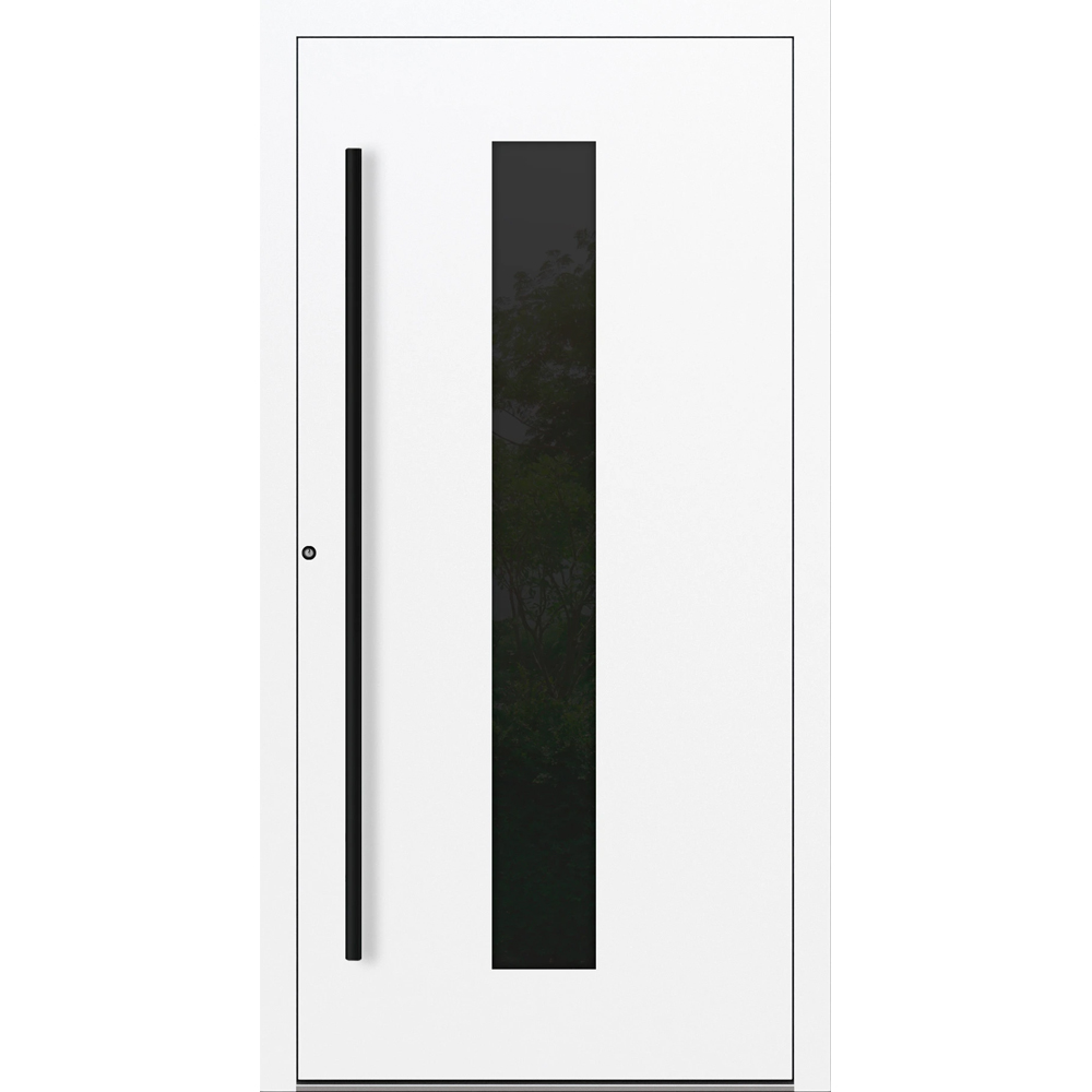 Aluminium-Haustür Feldmann und Mayer P90 und SL75 Design Blackline RC2 M35 in Weiß