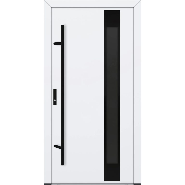 Feldmann und Mayer Aluminium-Haustür DS82 Design Blackline M24 in Weiß
