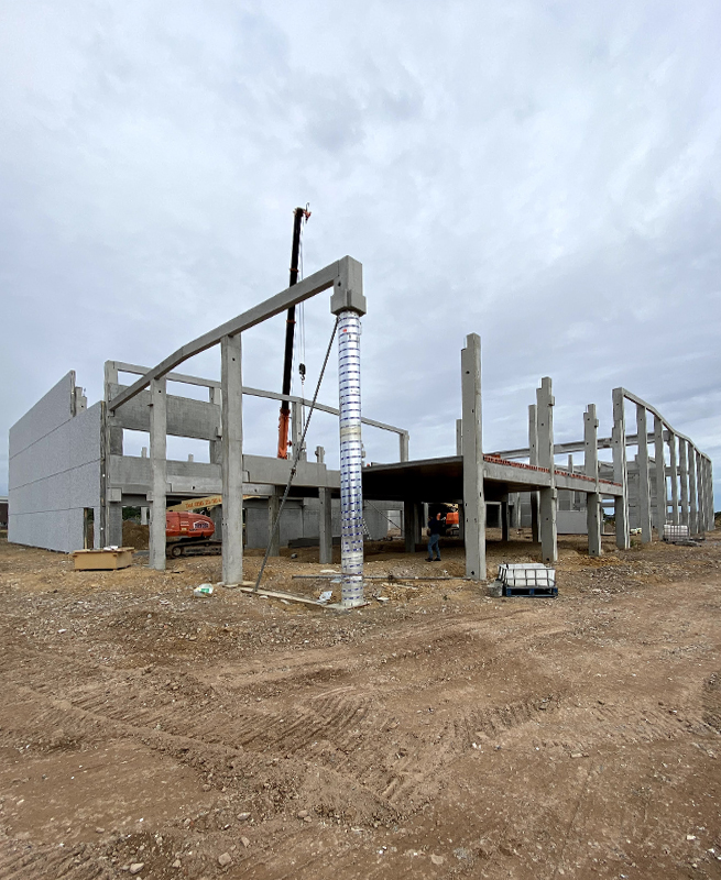 Chantier à Engie avant l'installation des éléments de construction