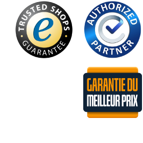Trustlogos Letwork avec label de qualité Trusted Shops, logo de partenaire autorisé TÜV et logo de garantie du meilleur prix